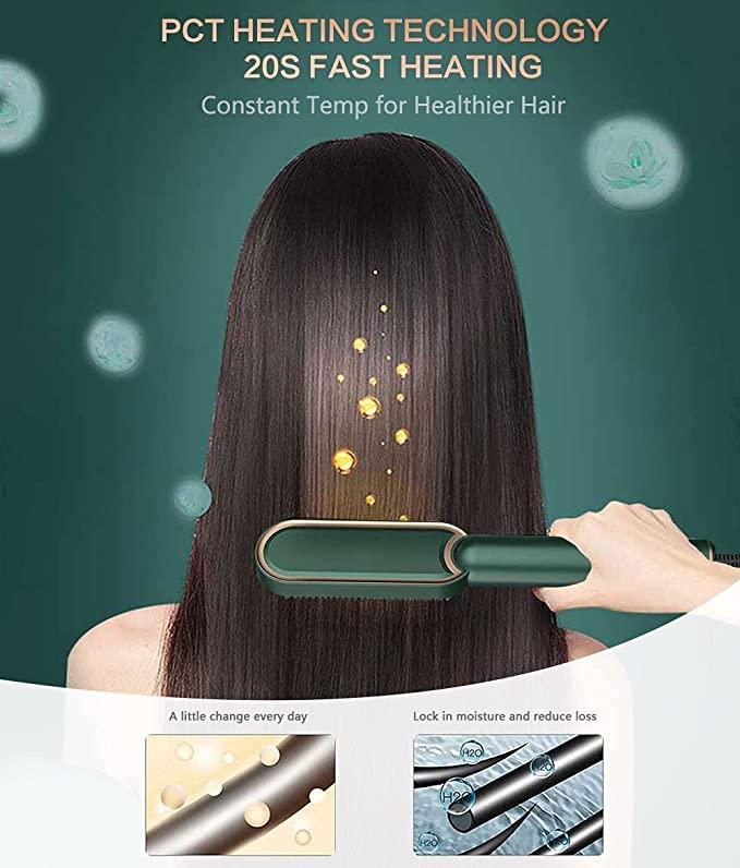 Instant Ceramic Hair Straightening Comb – Smooth, Style & Shine in One Brush